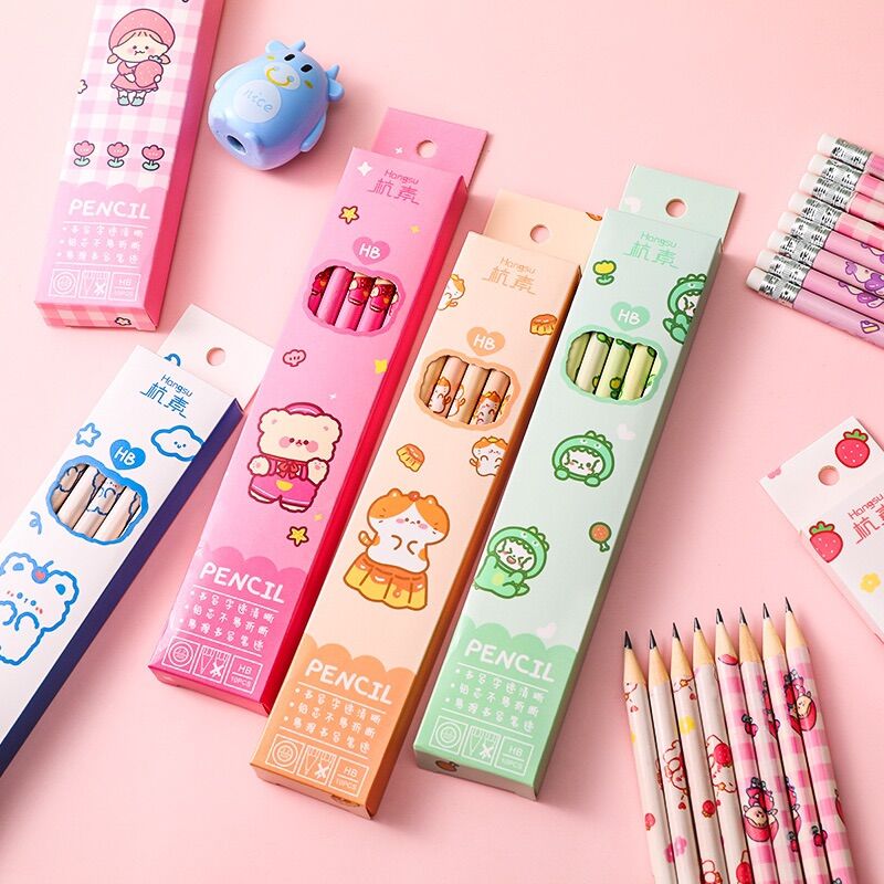 Hộp 10 bút chì in hình cute