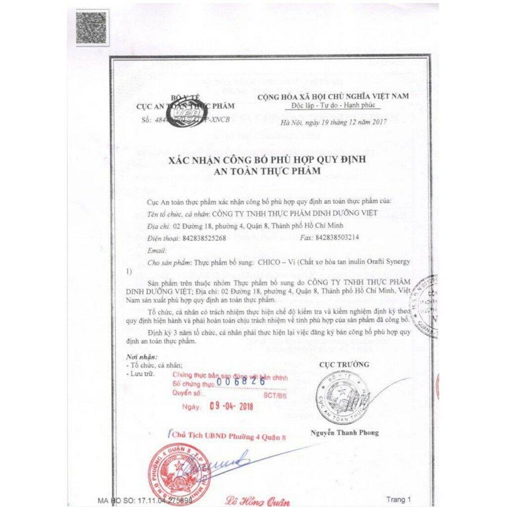 Chico - Vi bổ xung Chất xơ