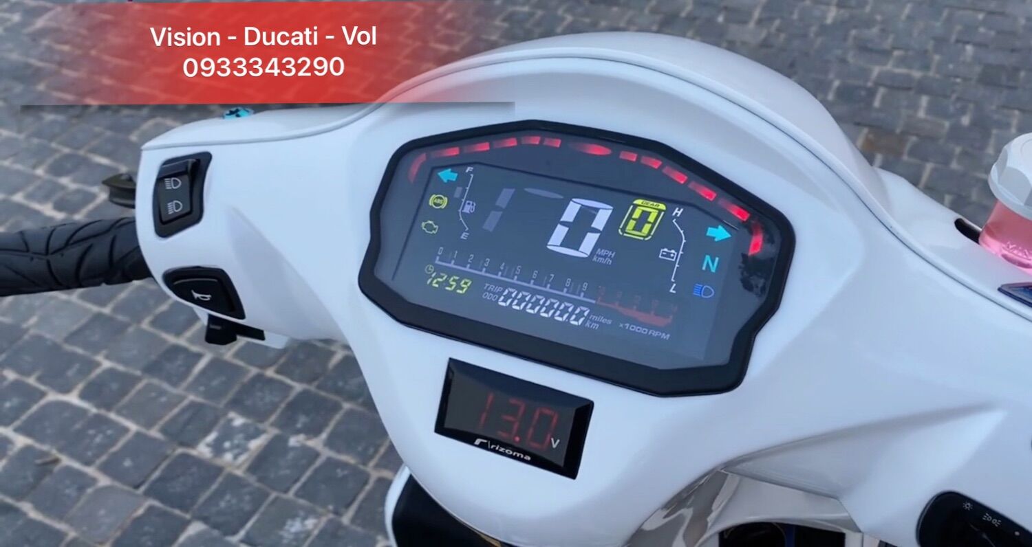 Trọn Bộ Bợ Cổ Vision Chế Đồng Hồ Ducati - Vol