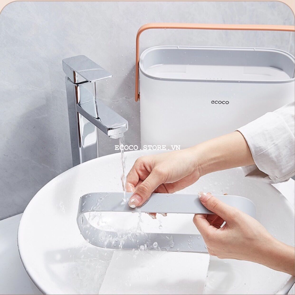 Thùng rác treo tủ bếp Ecoco, thùng rác dán tường Ecoco - ECOCO 2236