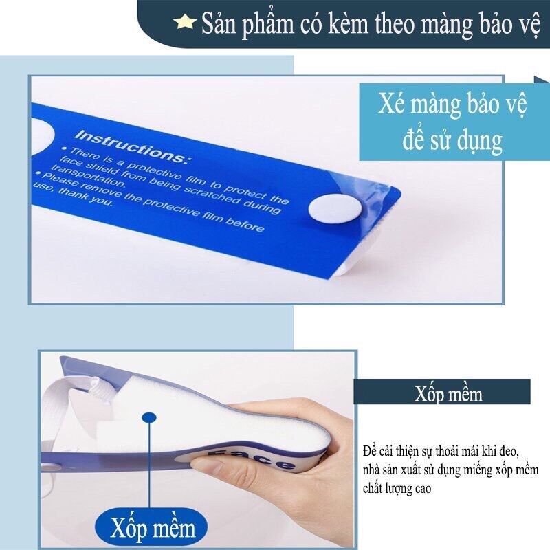 Kính chống giọt bắn, phòng dịch Face Shield