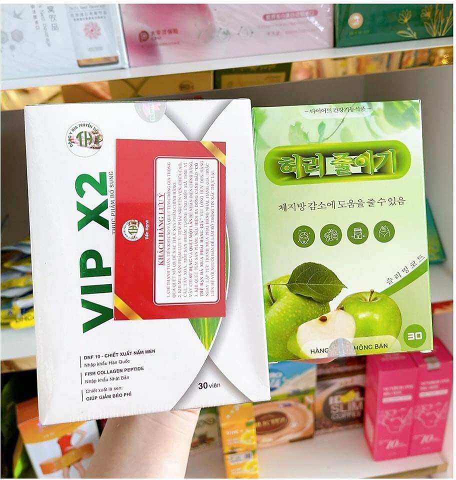 Giảm cân tiến hạnh vip x2 mua 30 giảm cân tặng kèm 30 viên chính hãng