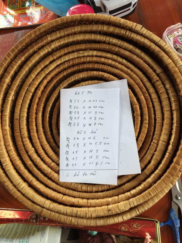 THÚNG MÂY TRE ĐAN ĐỦ SIZE, TRANG TRÍ