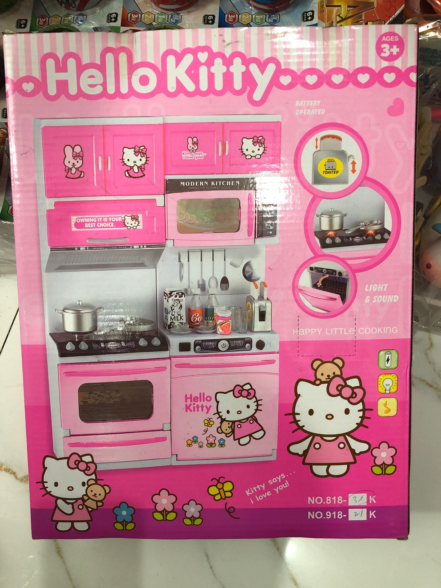 Bộ tủ bếp hello kitty cho bé yêu