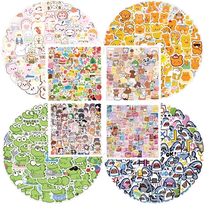 Set 20 Sticker Chống Nước Dán Mũ Bảo Hiểm, Laptop