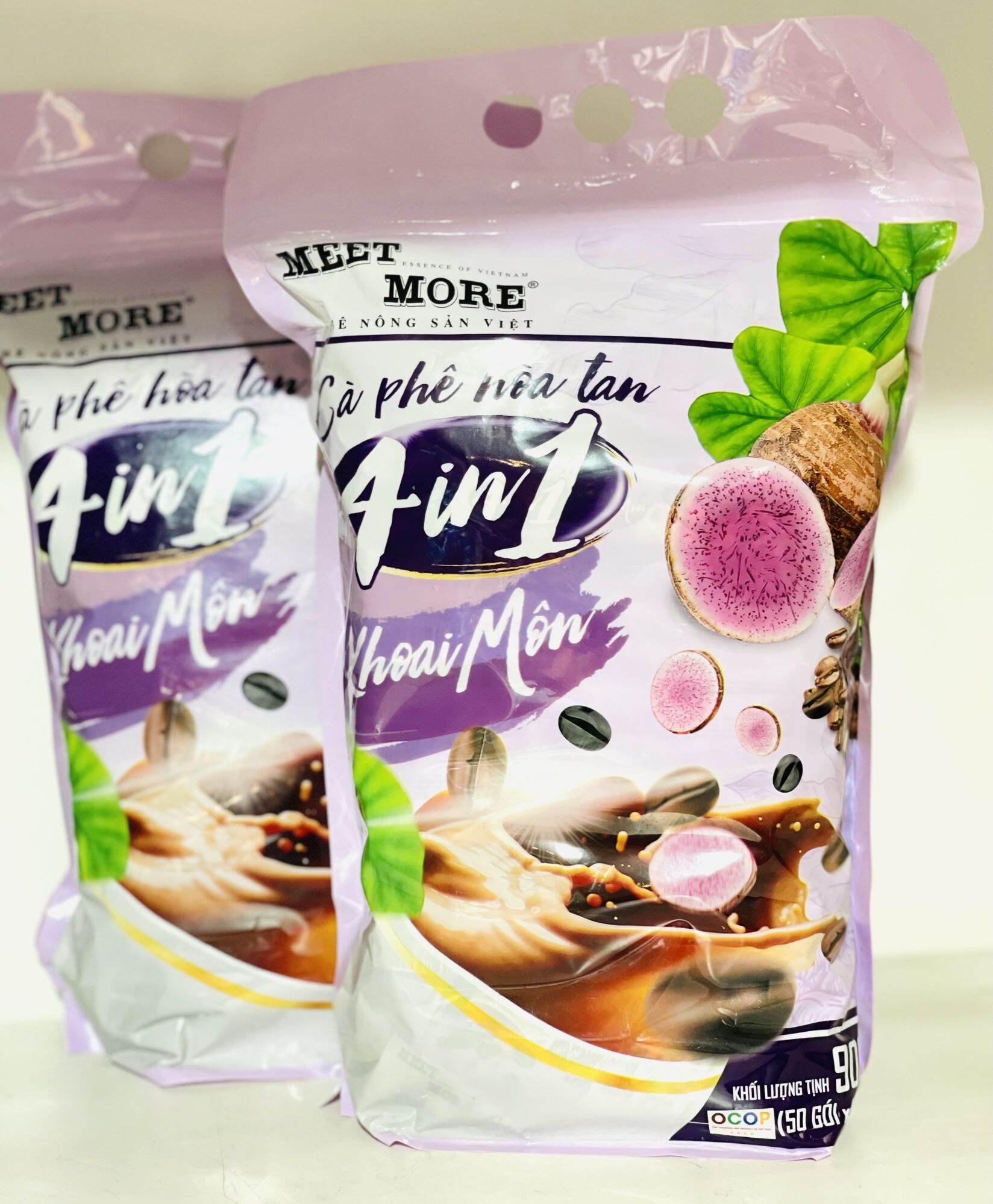 Cafe hoà tan 4in1 meet more vị khoai môn 50gói x 18g