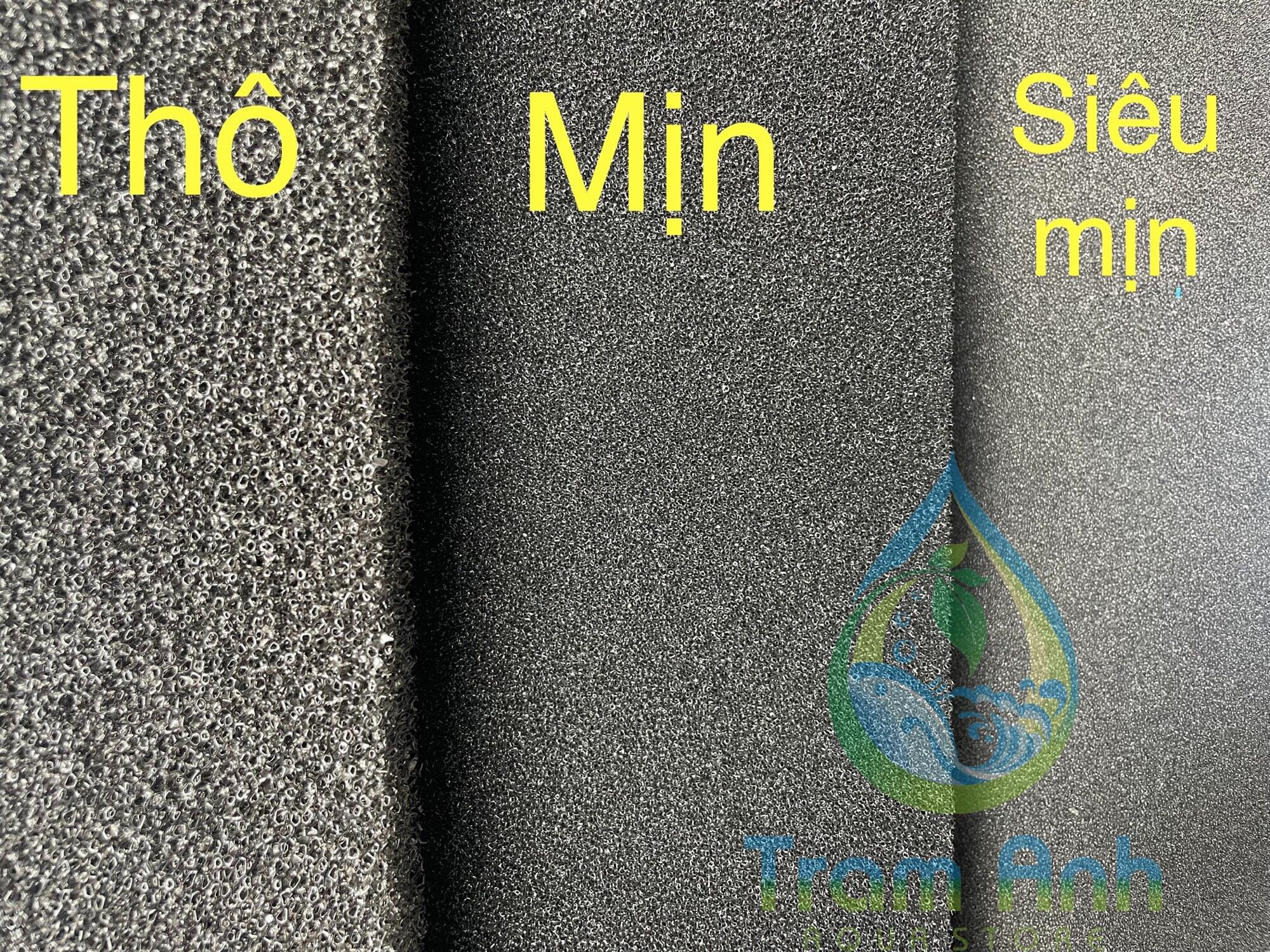 Bông Mút đen lọc nước bể cá kích thước 50 x 12cm ( Thô - Mịn - Siêu Mịn )