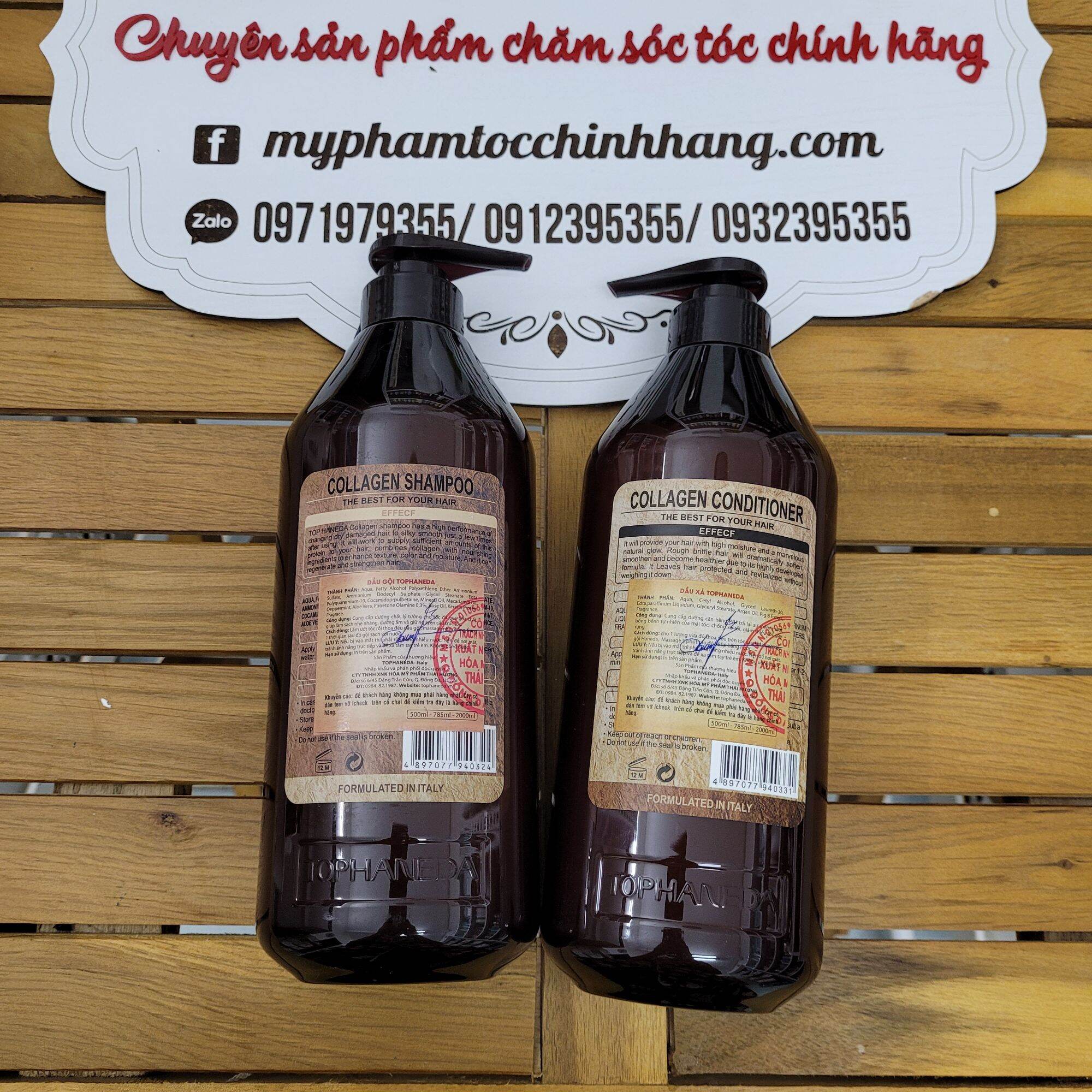 Dầu gội xả Top Haneda collagen 785ml