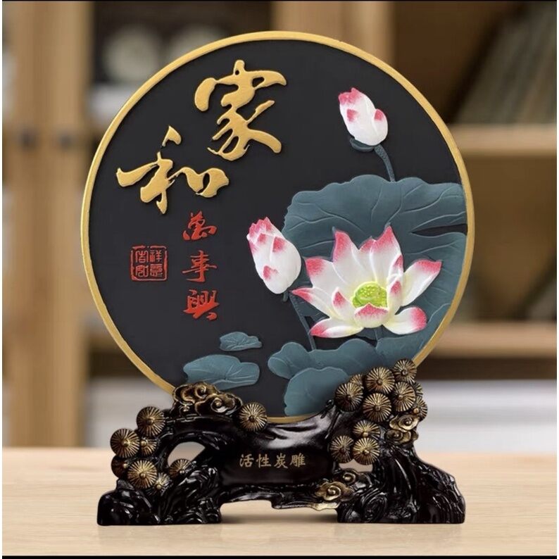 Đĩa tranh phong thủy trang trí phòng khách