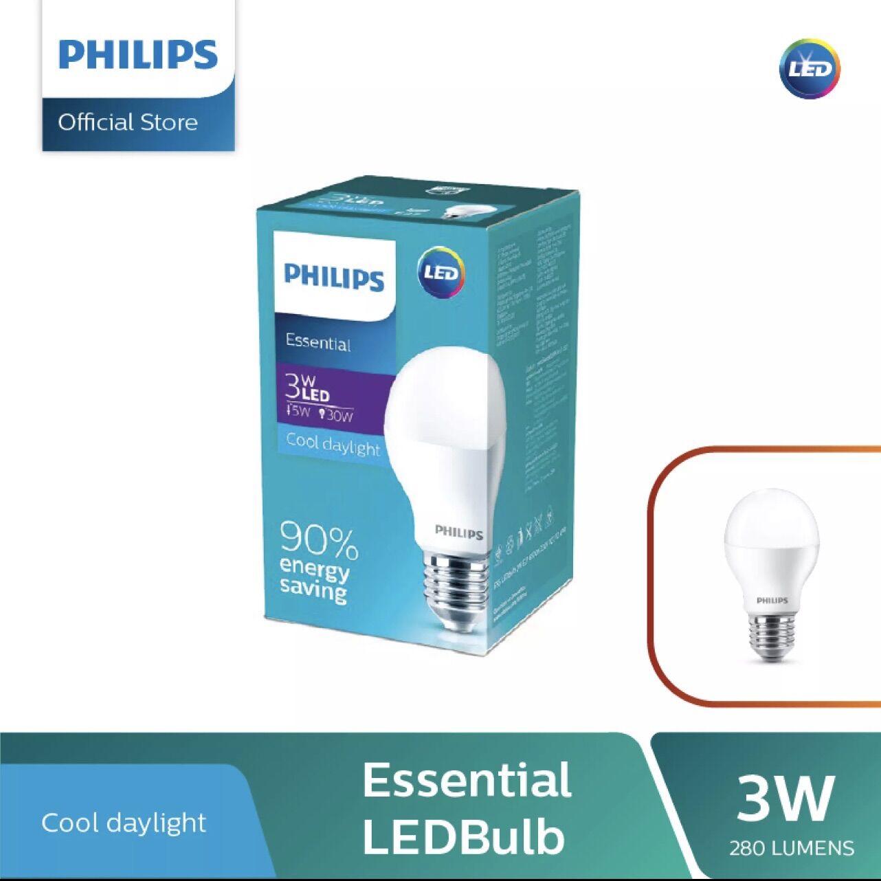 Bóng led bulb essential 3w. bóng led tròn 3w philips. sản phẩm chính hãng philips. philips.