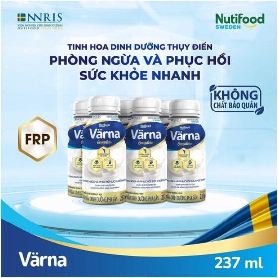 Thùng 24 chai sữa Varna Complete 237ml
