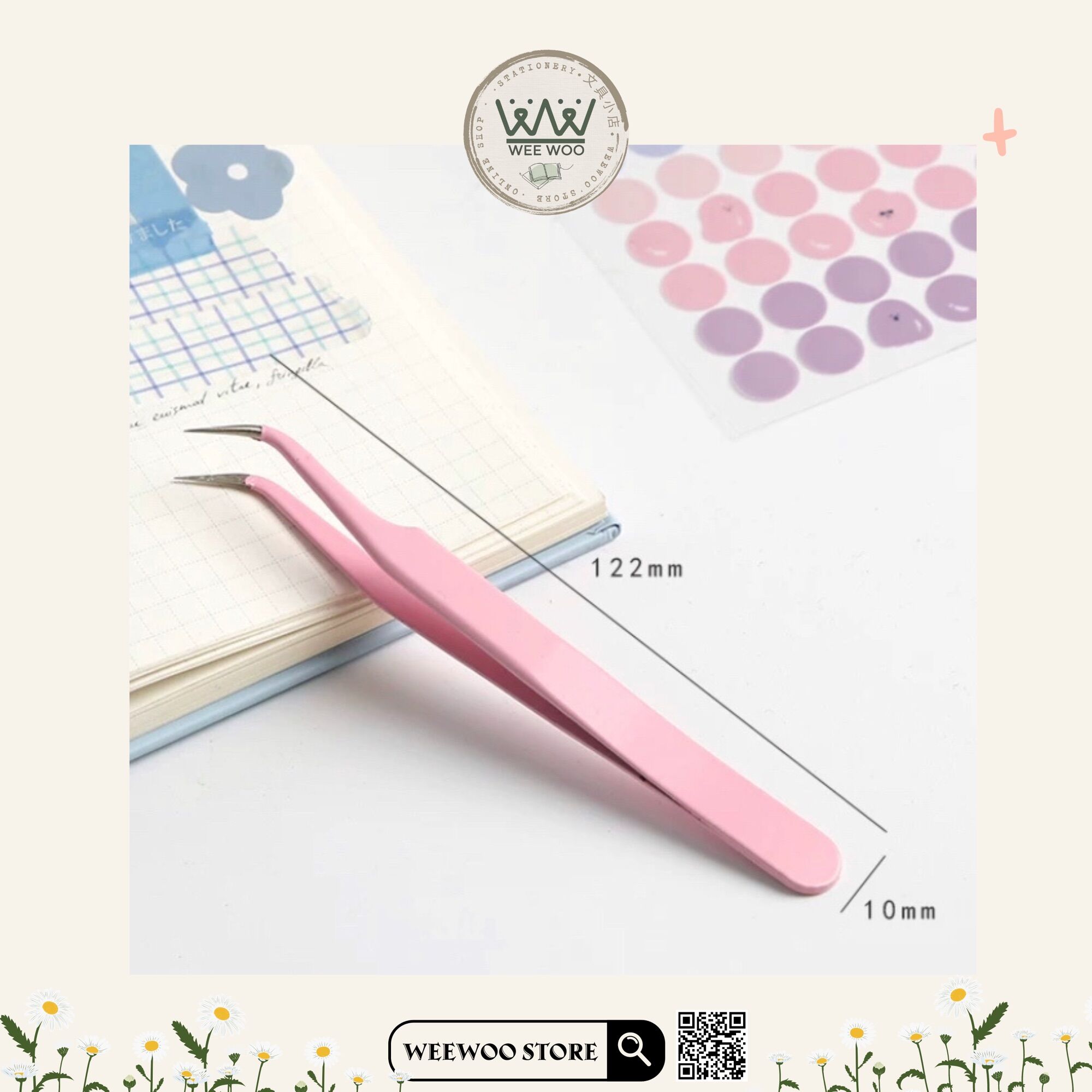 Nhíp gắp gỡ sticker dán tone màu Macaron - WeeWoo Store