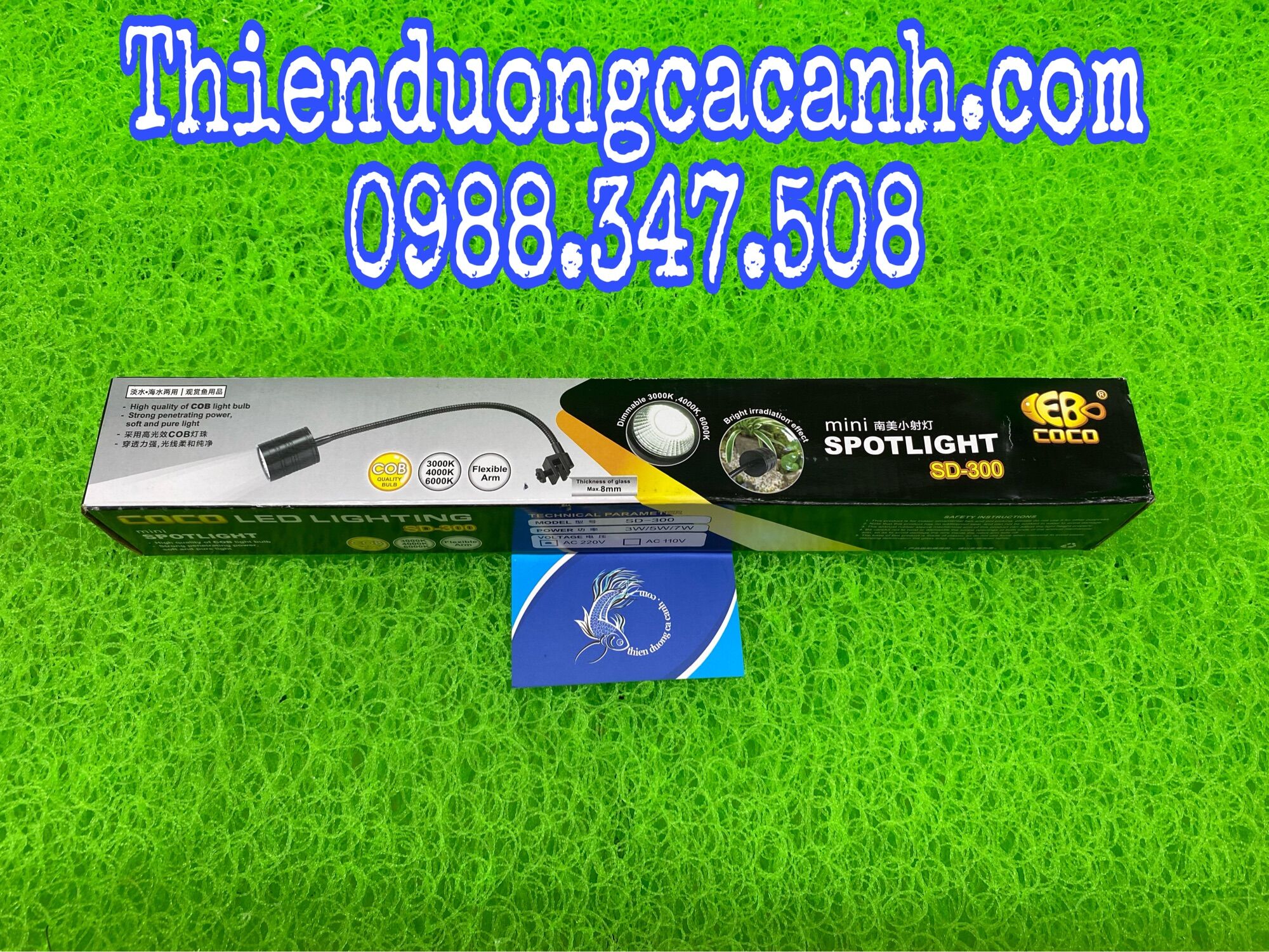 Đèn rọi thủy sinh 3w 5w 7w bật tắt 3 chế độ màu- đèn biotop