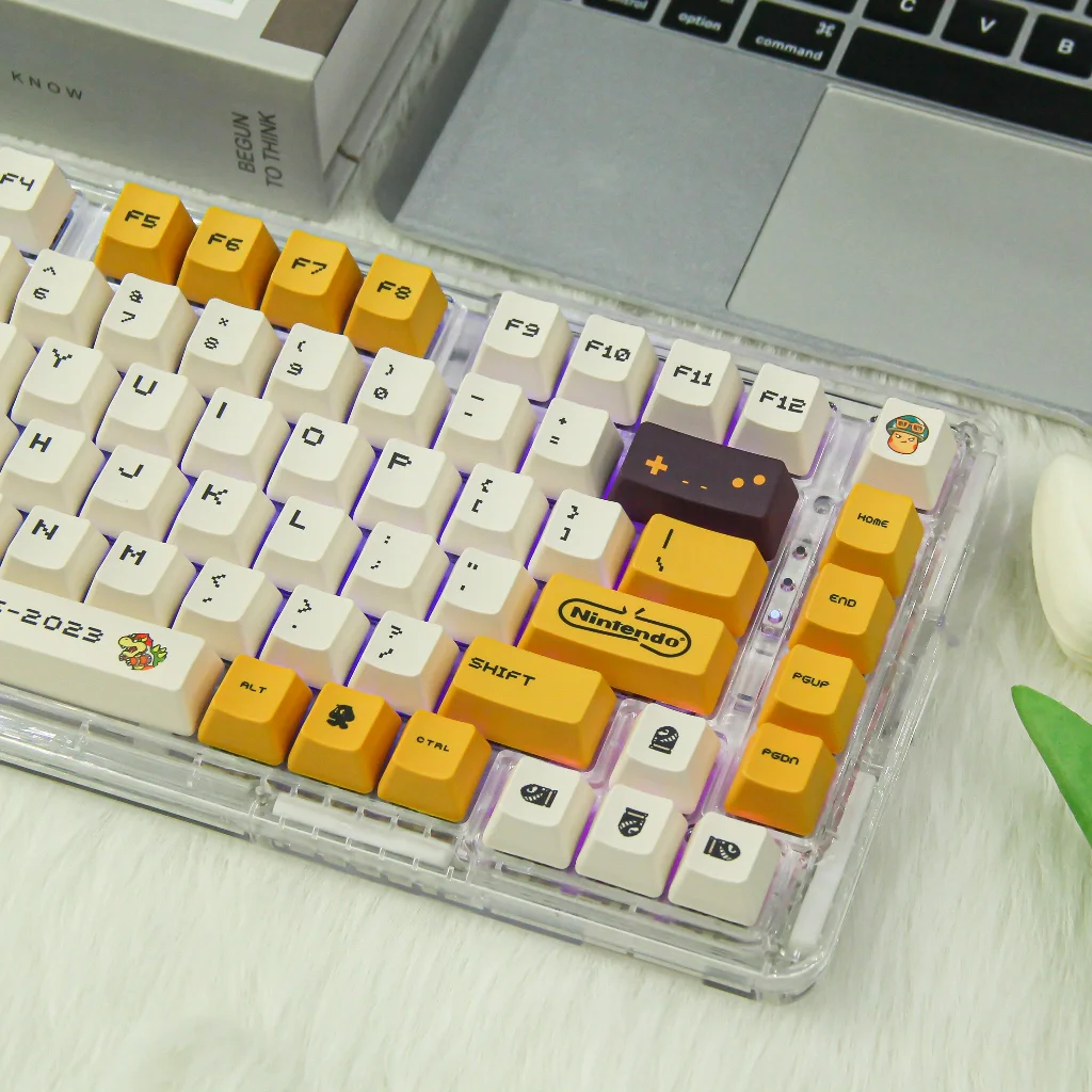Keycap Mario Đỏ Vàng Cherry profile PBT bàn phím cơ Polabe Store