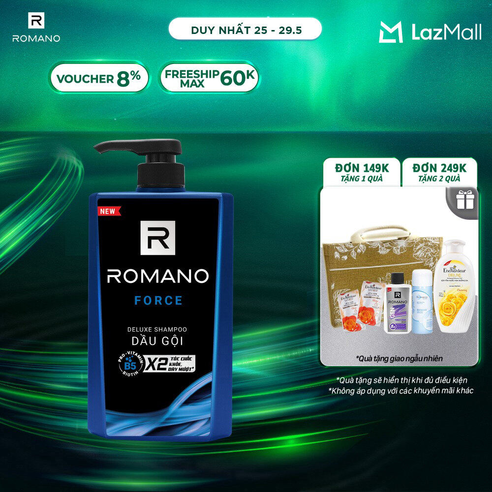 Dầu gội hương nước hoa Romano Force 650g