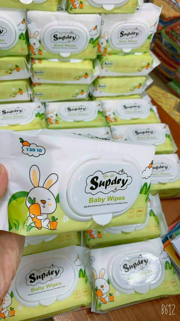 Khăn/giấy ướt thỏ Supdry 130 tờ(500g/1 gói)