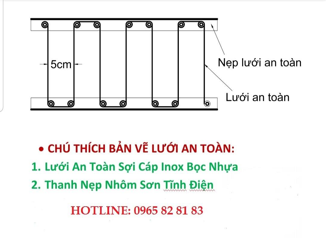 Thanh lưới an toàn ban công cửa sổ ( màu ghi)