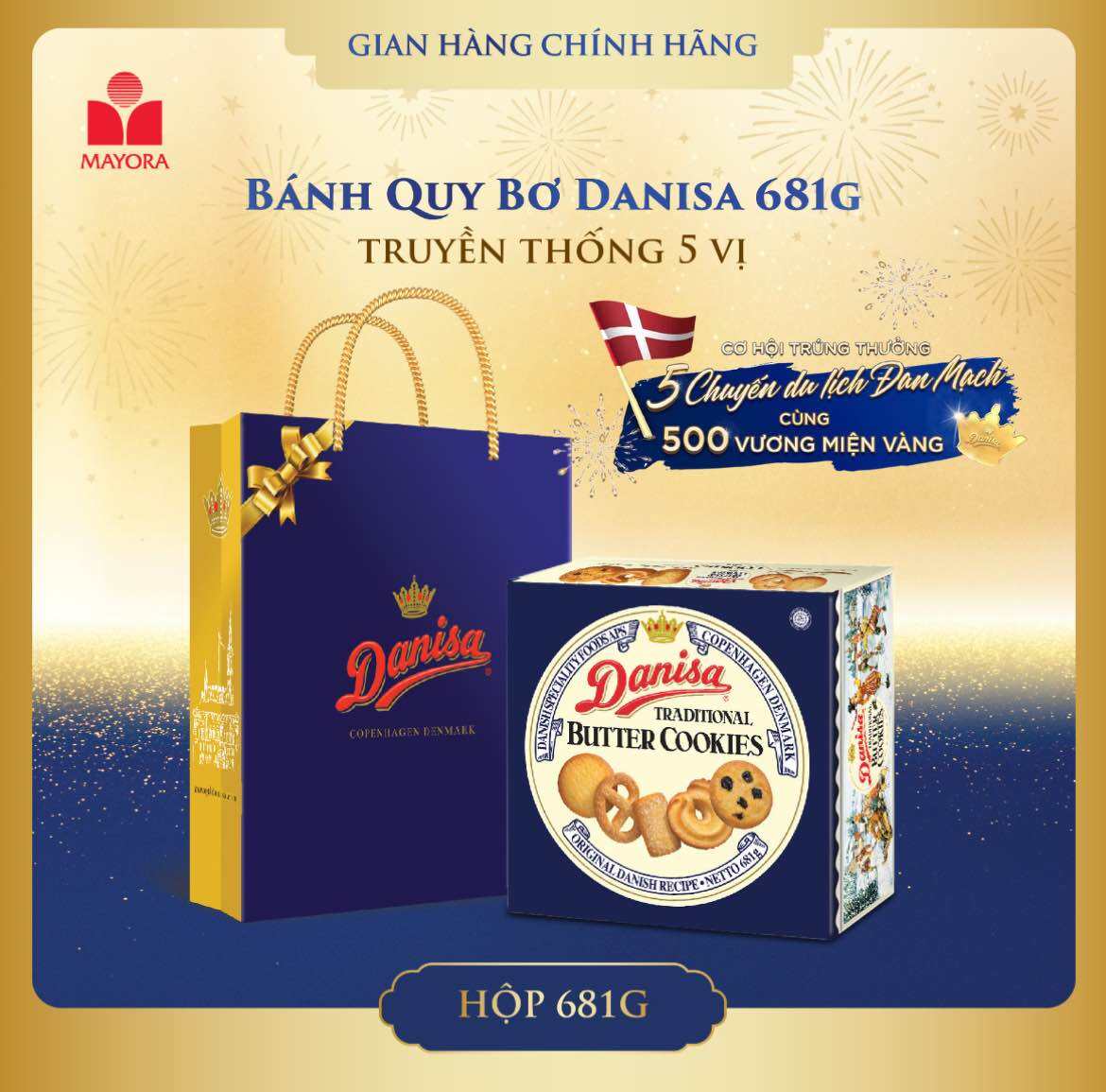 BÁNH QUY BƠ DANISA 681G