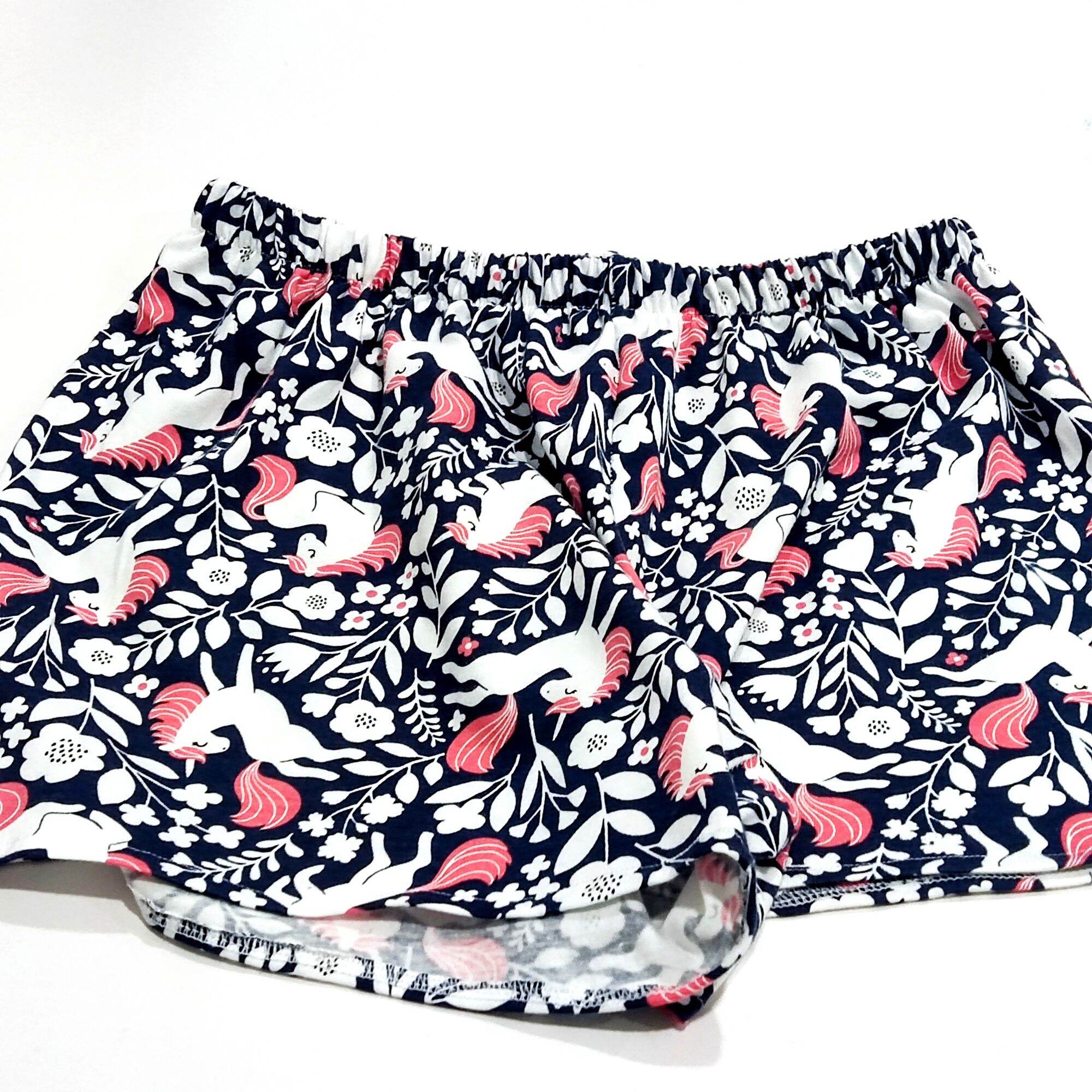 Quần ngủ nhà quần short quần đùi Thun cotton hoạ tiết ngựa.