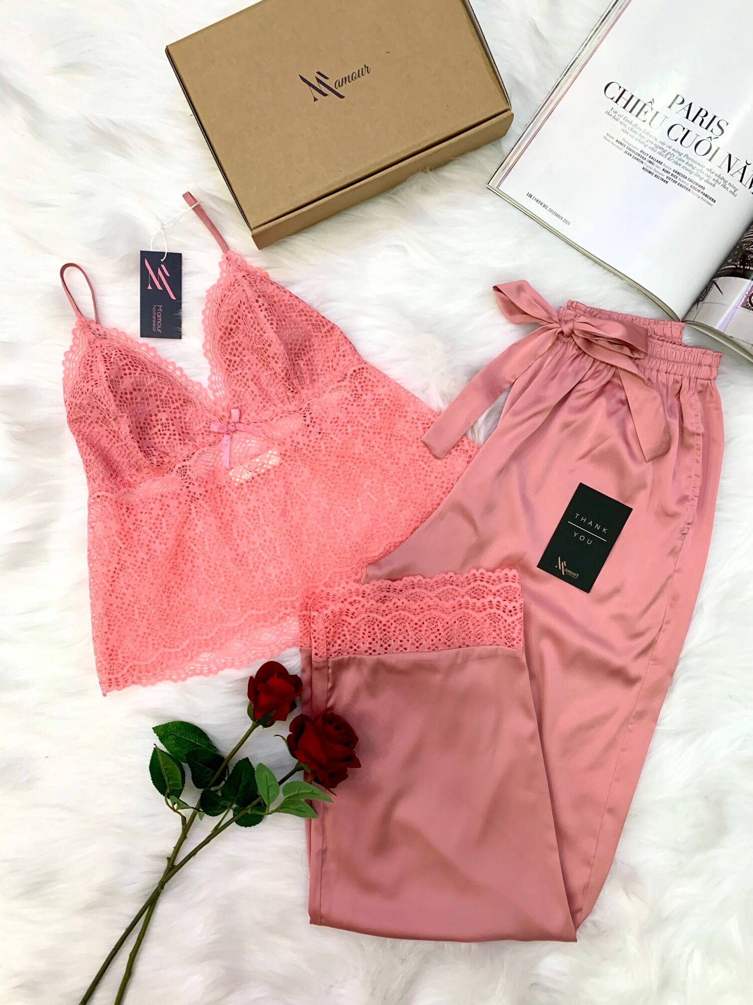[HCM]??Pyjama lụa thiết kế cao cấp??Pyjama lụa 2 dây