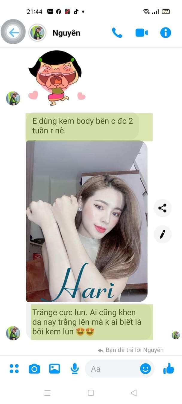 KEM BODY DƯỠNG DA HARI