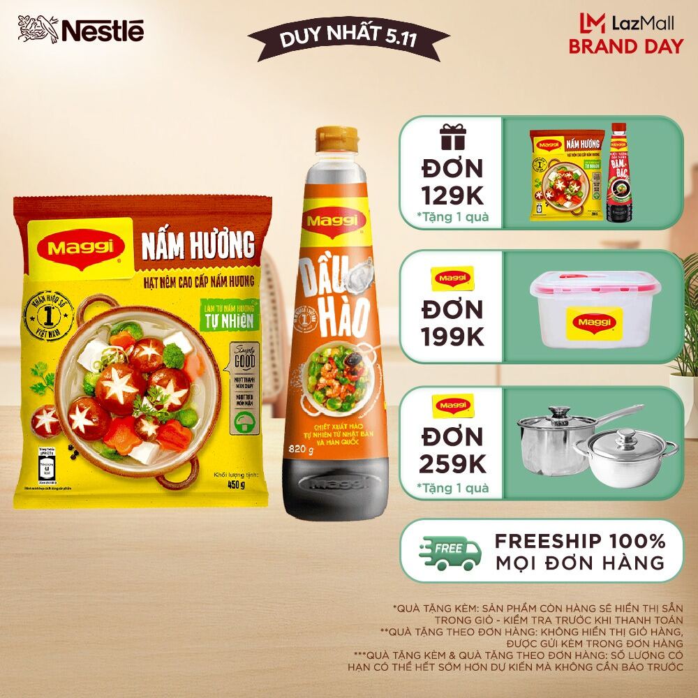 [FREESHIP TOÀN QUỐC] [ƯU ĐÃI THÁNG 6] Combo mix vị Maggi: 1 dầu hào Maggi® 820g + 1 hạt nêm cao cấp 