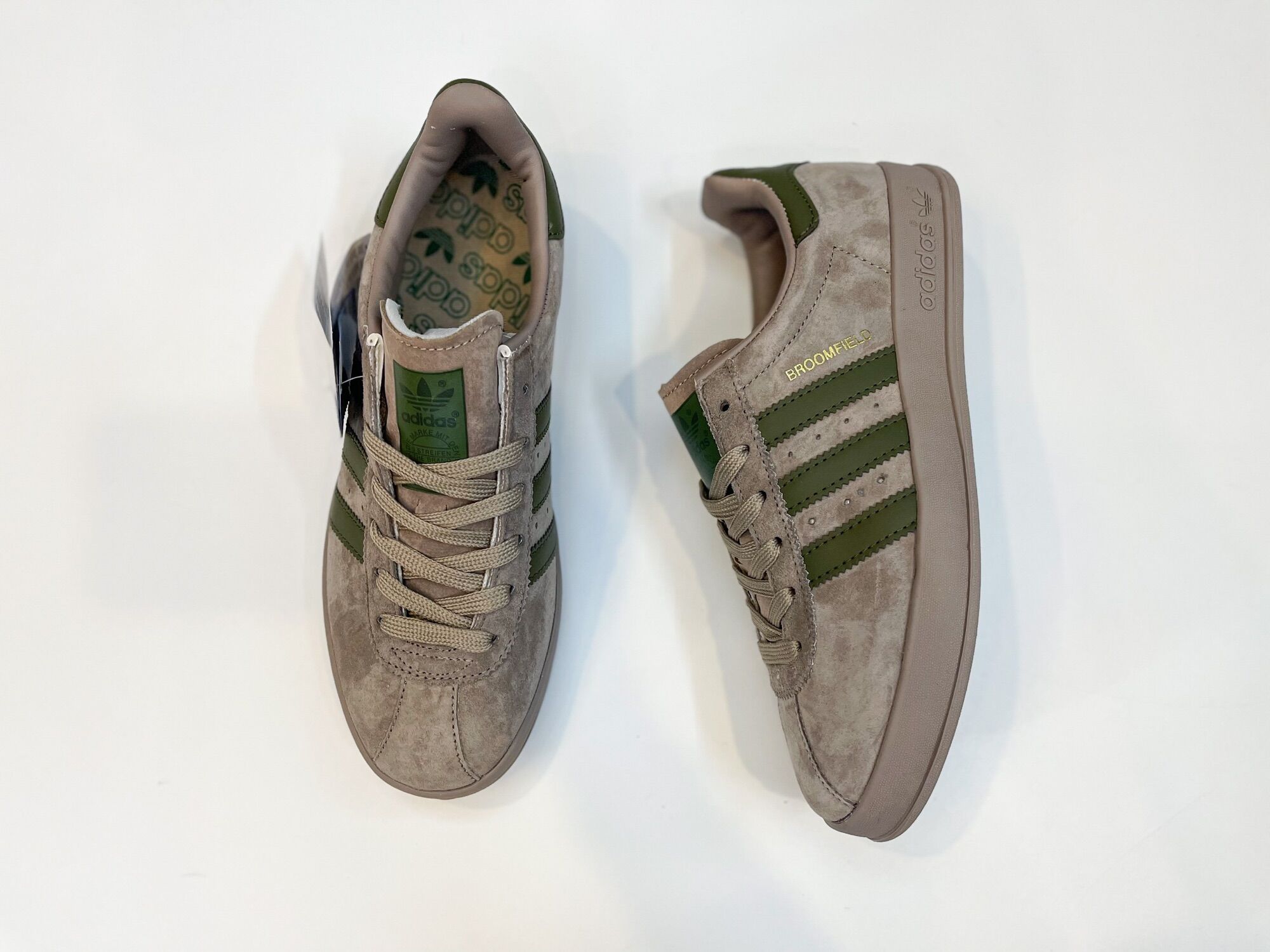 Giày Sneakers nam da lộn mới êm bền thời trang (nâu xanh)
