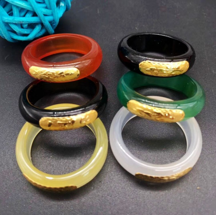 Nhẫn Đá Mã Não Vàng Cho Cặp Đôi Quà Tặng Tiệc Nướng Quà Tặng Trang Sức Vàng Nhà Bán Lẻ Trang Sức Thờ