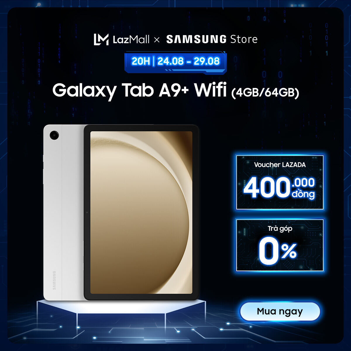 Máy tính bảng samsung galaxy tab a9+ wi-fi 4gb/64gb
