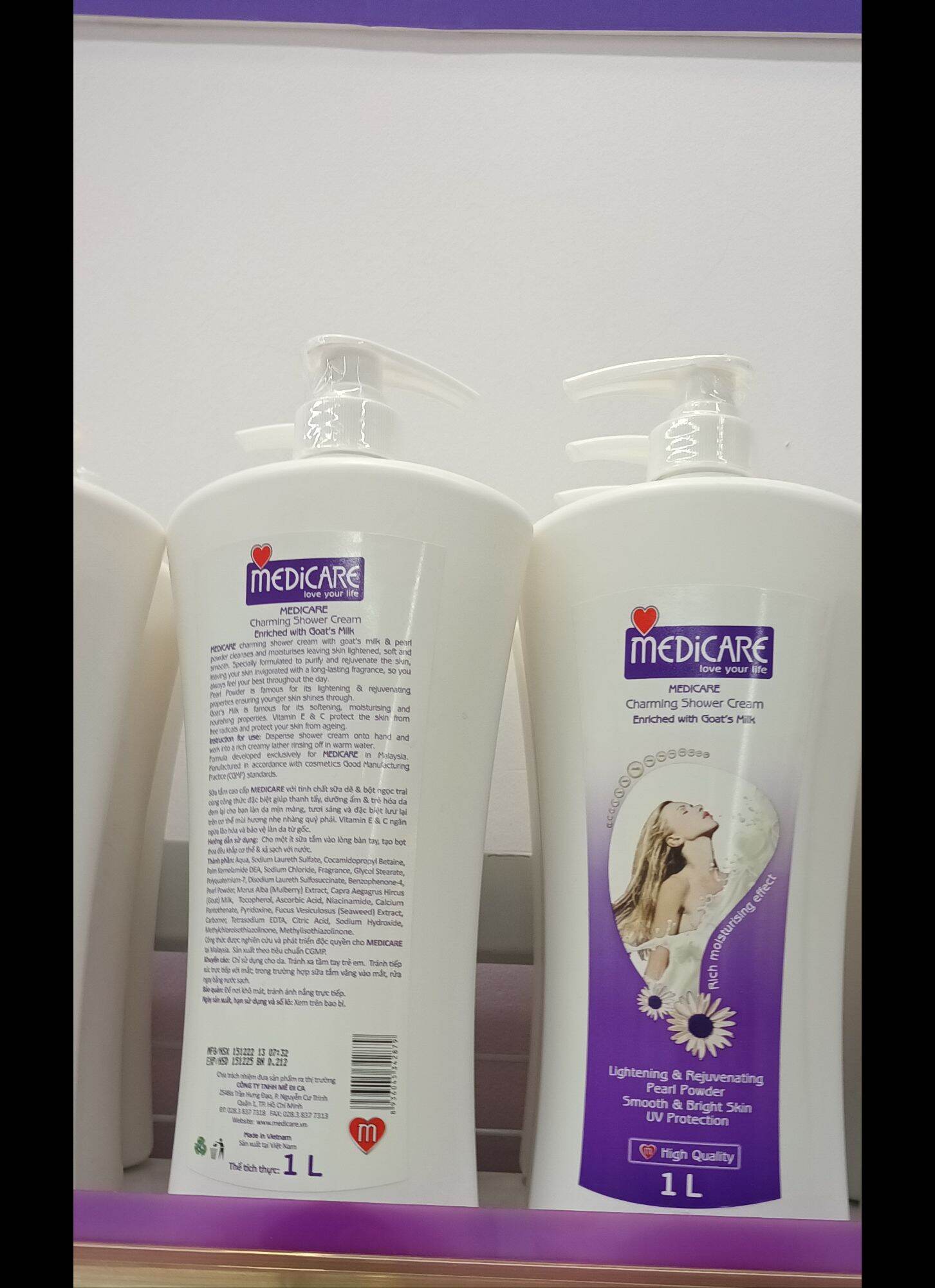 sữa tắm dê ngọc trai 1 lít