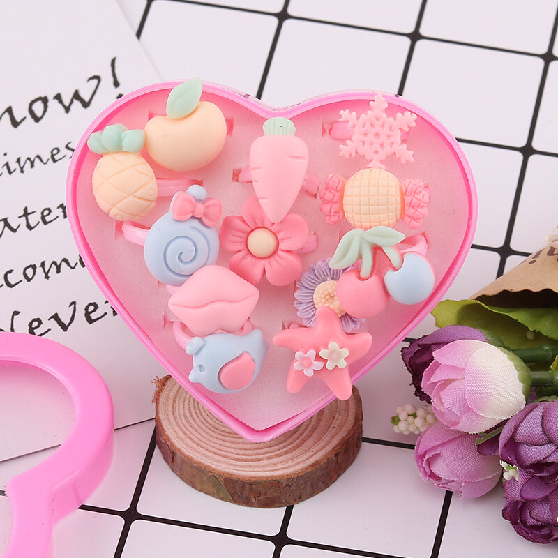 Công Chúa Mian Tần Nhẫn Trẻ Em Hoạt Hình Dễ Thương Kim Cương Phong Cách Công Chúa Trang Sức Cho Bé Gái Đồ Chơi Aasha Nước Nhẫn Đứng Kim Cương