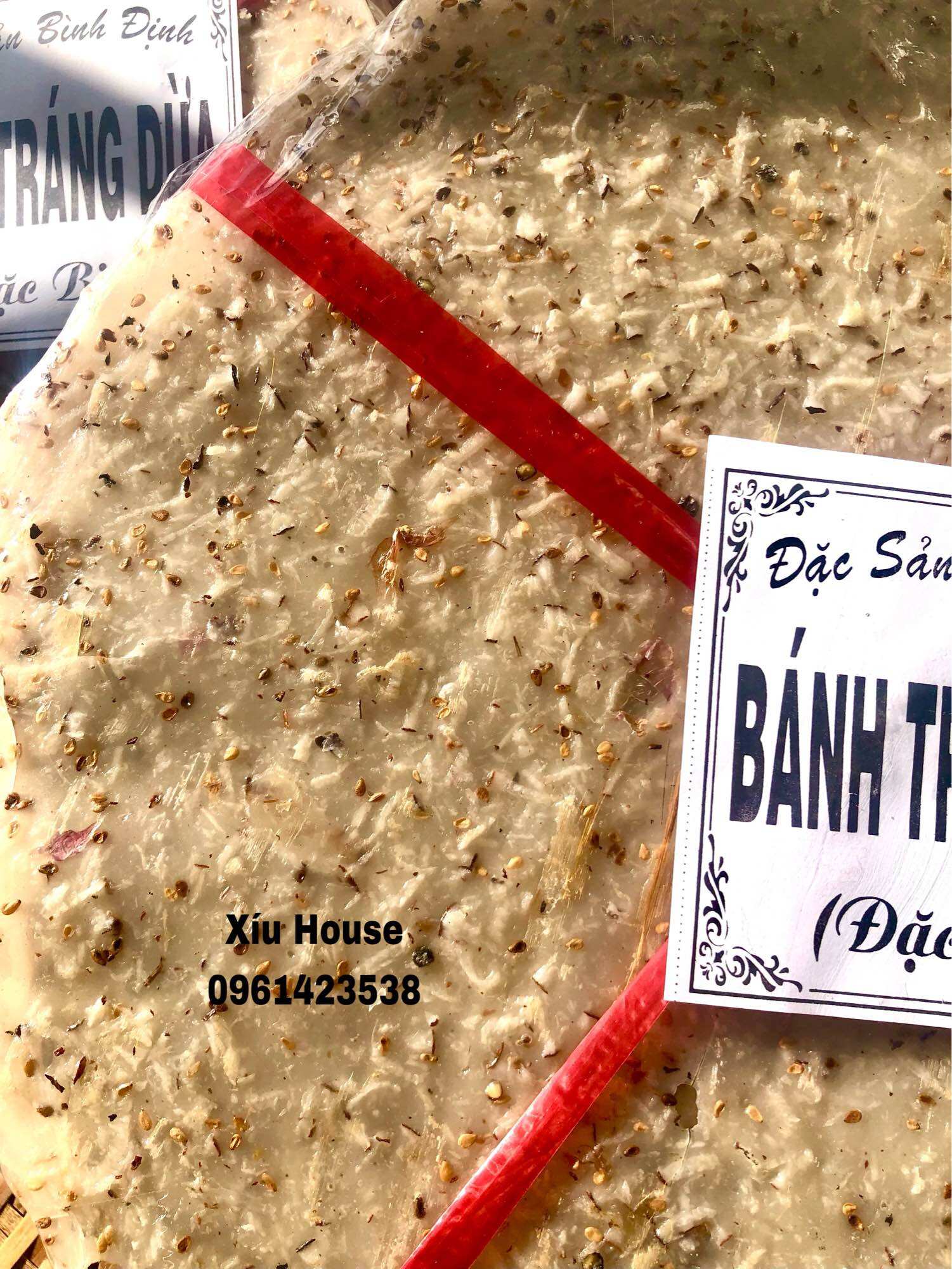 Bánh Tráng Dừa Tam Quan Bình Định (10Cái/Xấp/1.1Kg, Size 34cm)