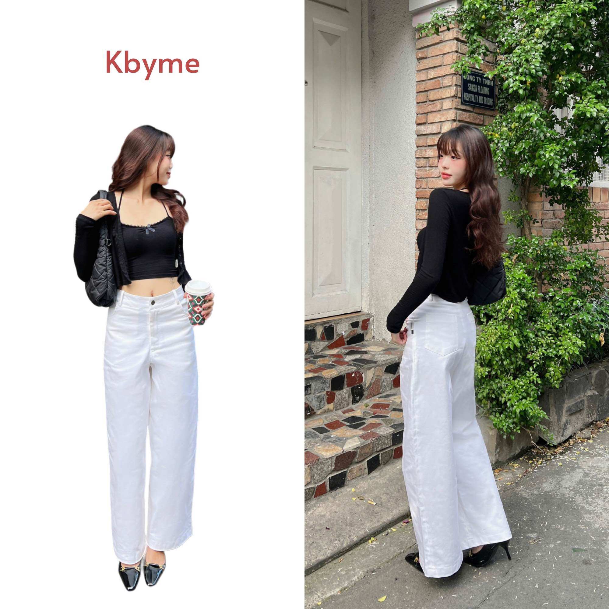 Quần kaki trắng ống rộng basic DANBY Pant