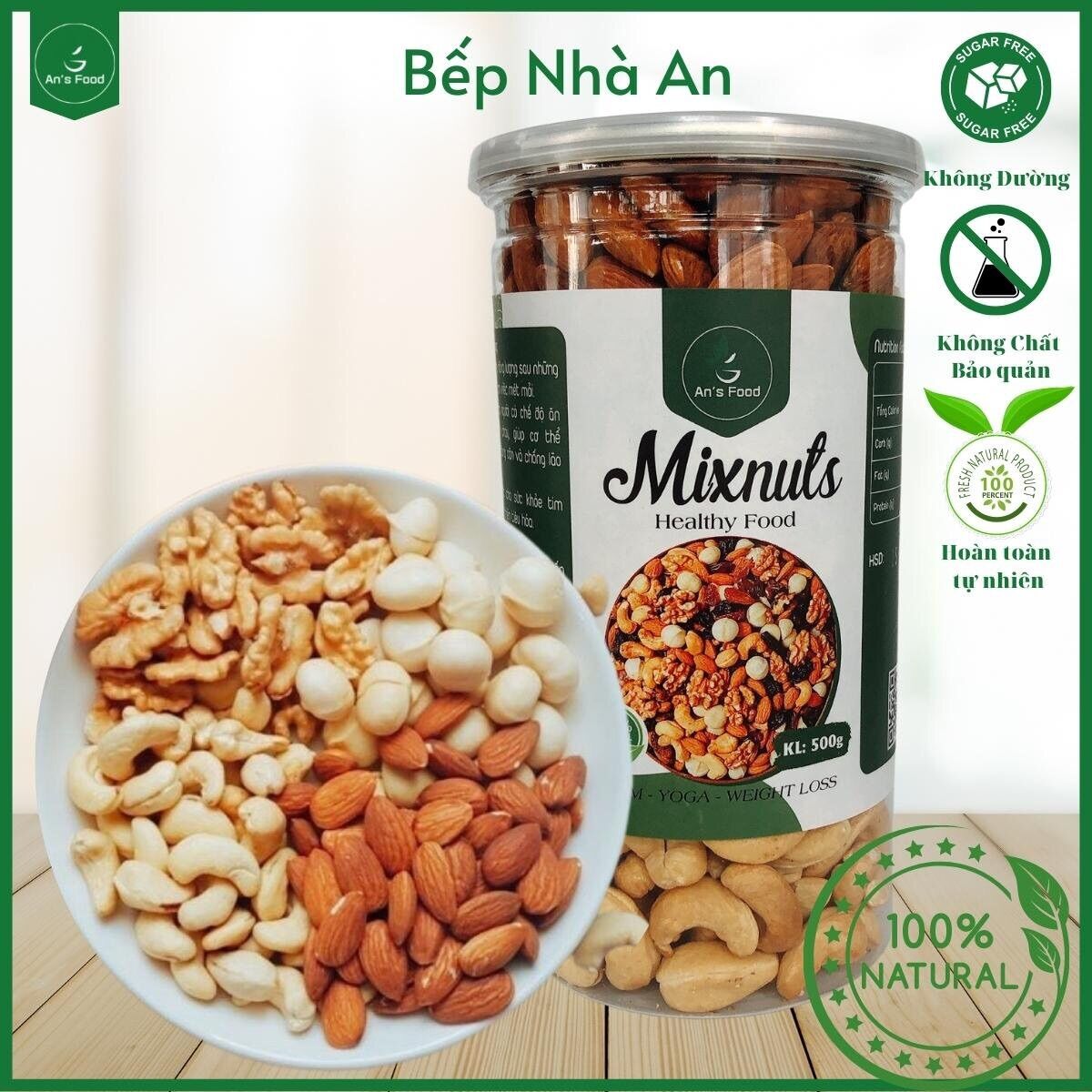 Mix nuts cao cấp 4 loại hạt - 500g