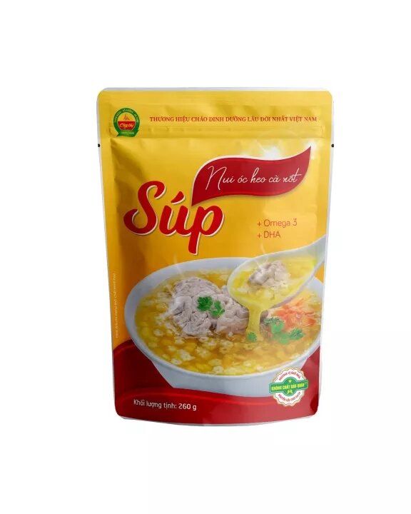 SÚP TƯƠI ĂN LIỀN ( SÚP NUI THỊT BẰM BÍ ĐỎ )