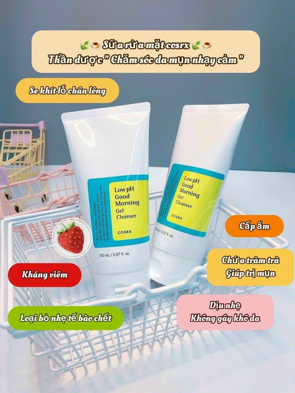 Sữa rửa mặt cosrx low ph 150ml