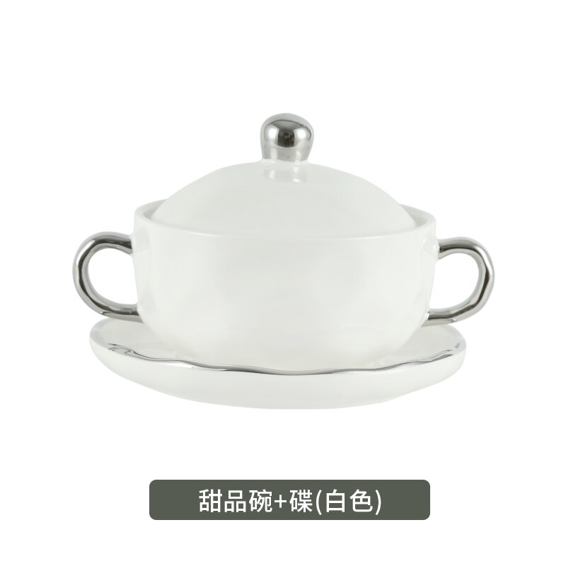 Bát Tổ Yến Gốm Sứ Bát Tráng Miệng Nổi Tiếng Trên Mạng Nồi Hầm Có Nắp Hai Tai Bát Canh Ngân Nhĩ Nước Đường Bát Canh Tinh Xảo Bát Cháo Dưỡng Sinh