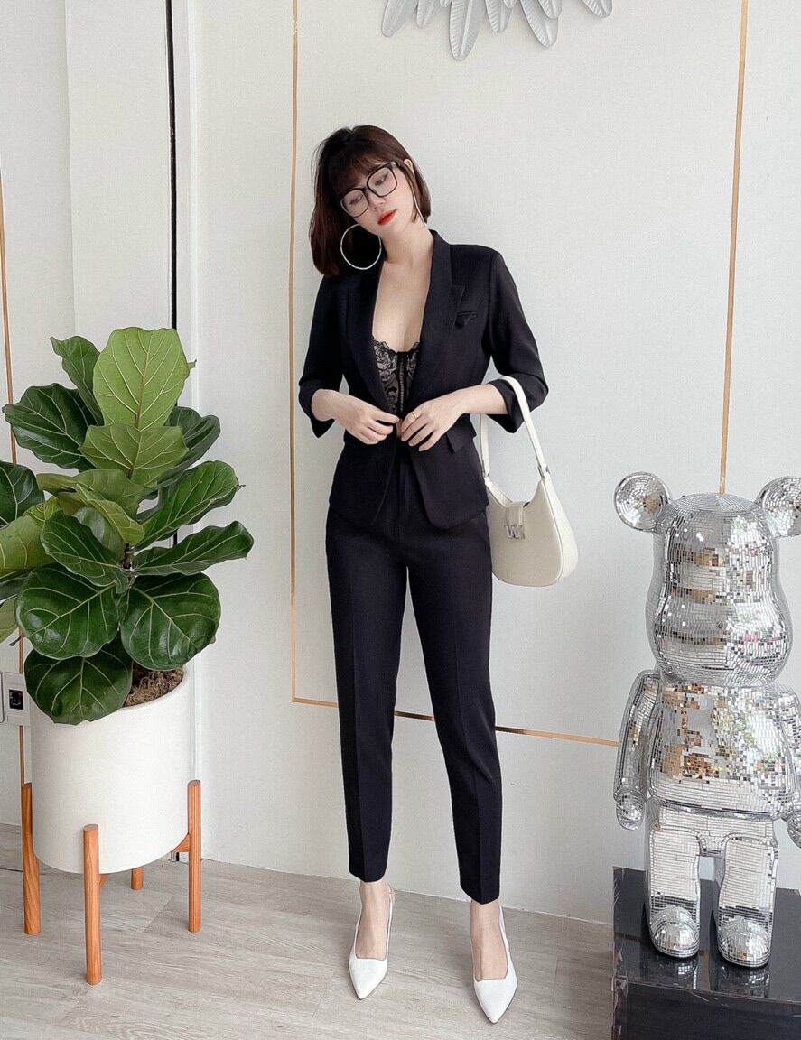 Aó Vest Cao Cấp.0085.Aó blazer Nữ Công Sở.