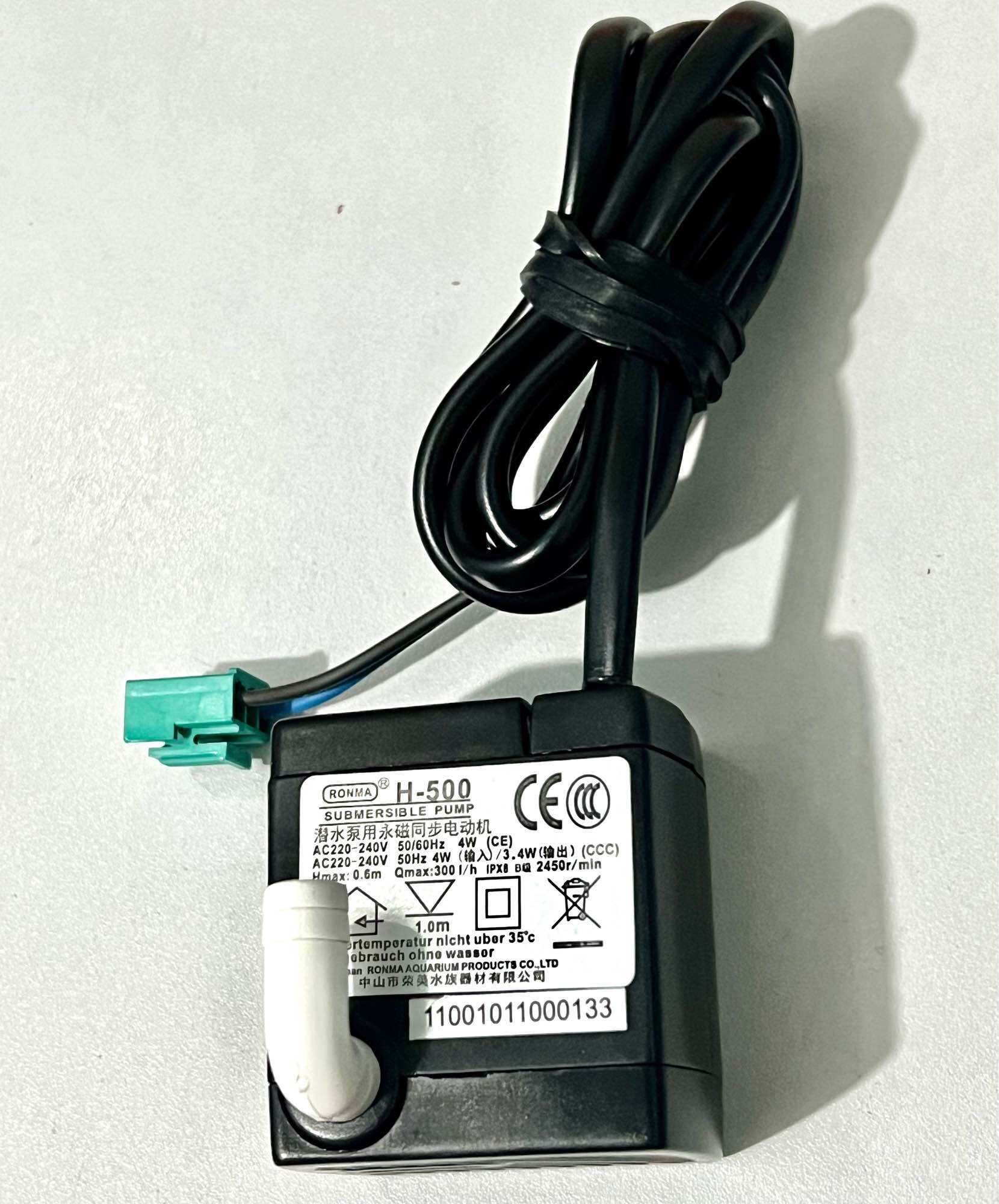 Bơm nước h-500 thay thế cho yh400-mix loại 6.5w sử dụng cho quạt hơi nước