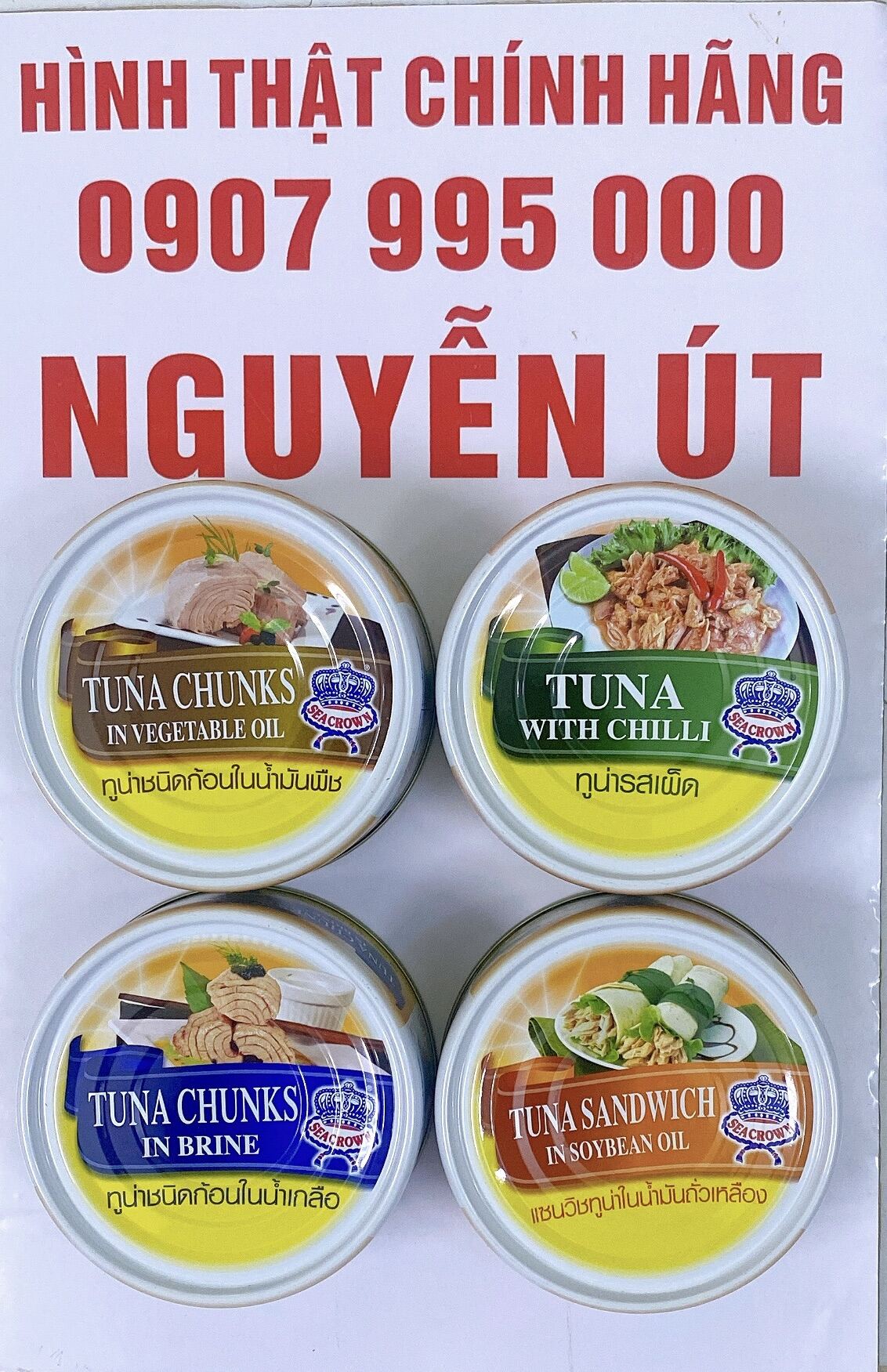 [HCM]cá ngừ tuna sea crown 140g