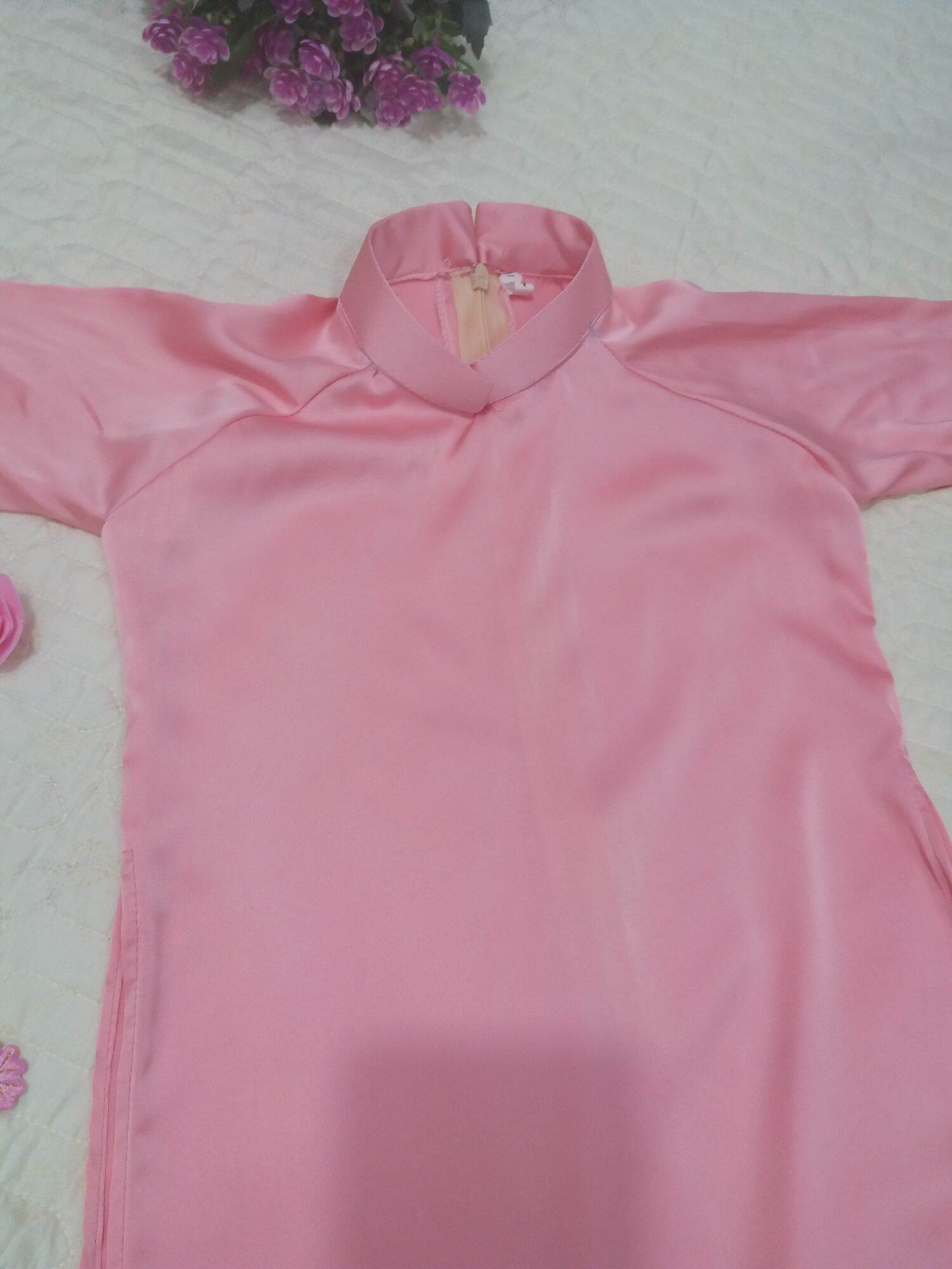 Áo dài lụa truyền thống bé gái 8-33kg