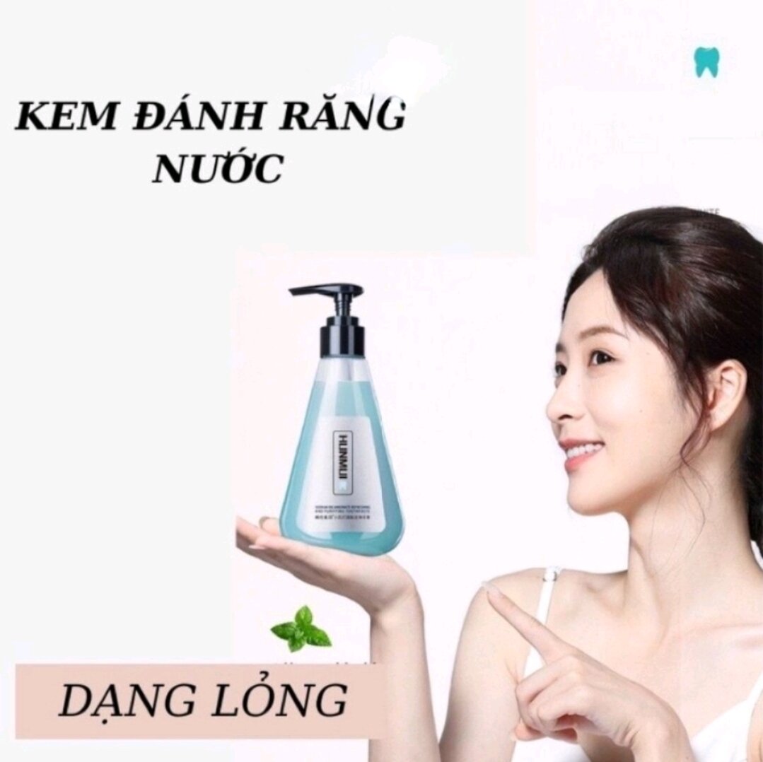Kem đánh răng hunmui - kem đánh răng dạng lỏng trắng răng -thơm miệng- giảm vàng ố