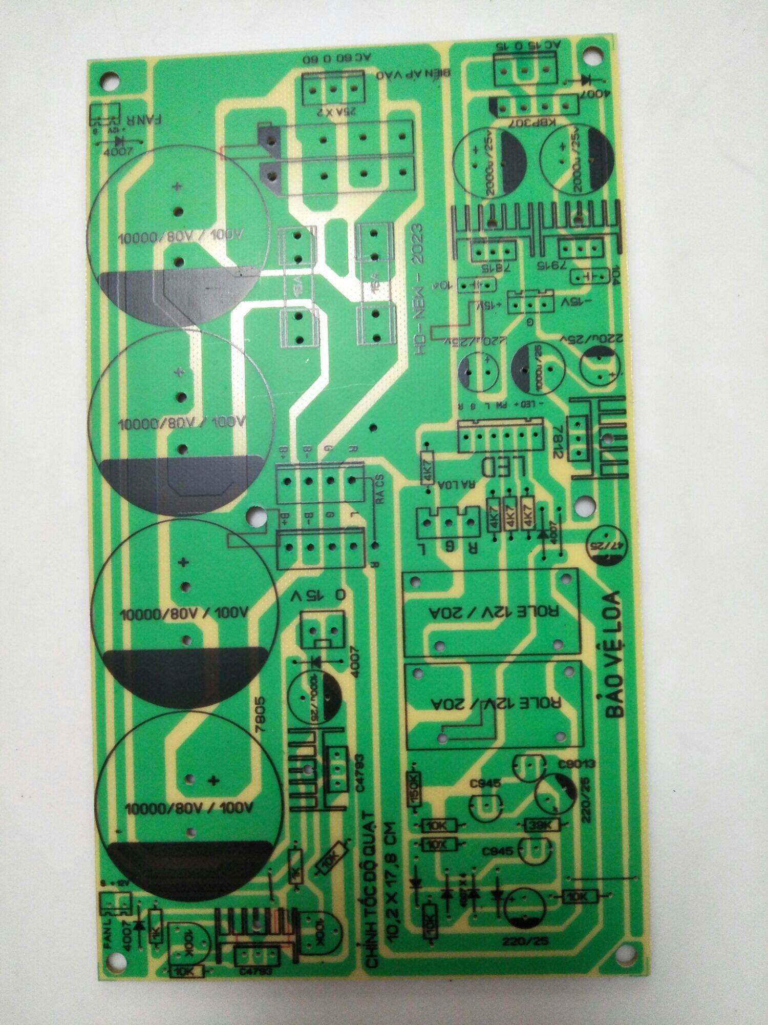 pcb nguồn 4 tụ bo sợi
