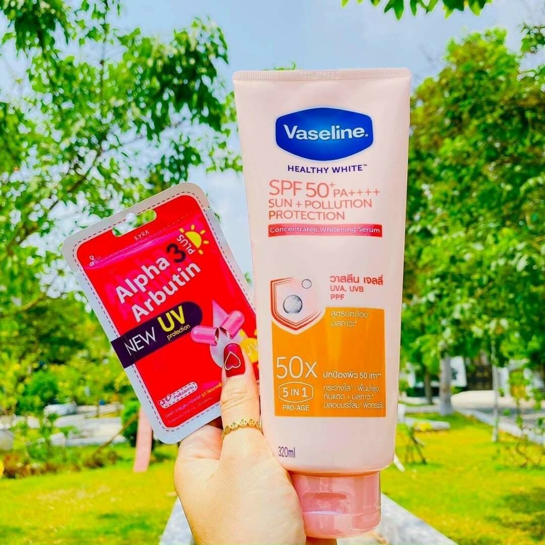 [HÀNG CHÍNH HÃNG 100%] Kem dưỡng trắng da chống nắng Vaseline 50x SPF 50++ hàng mới từ Thái Lan