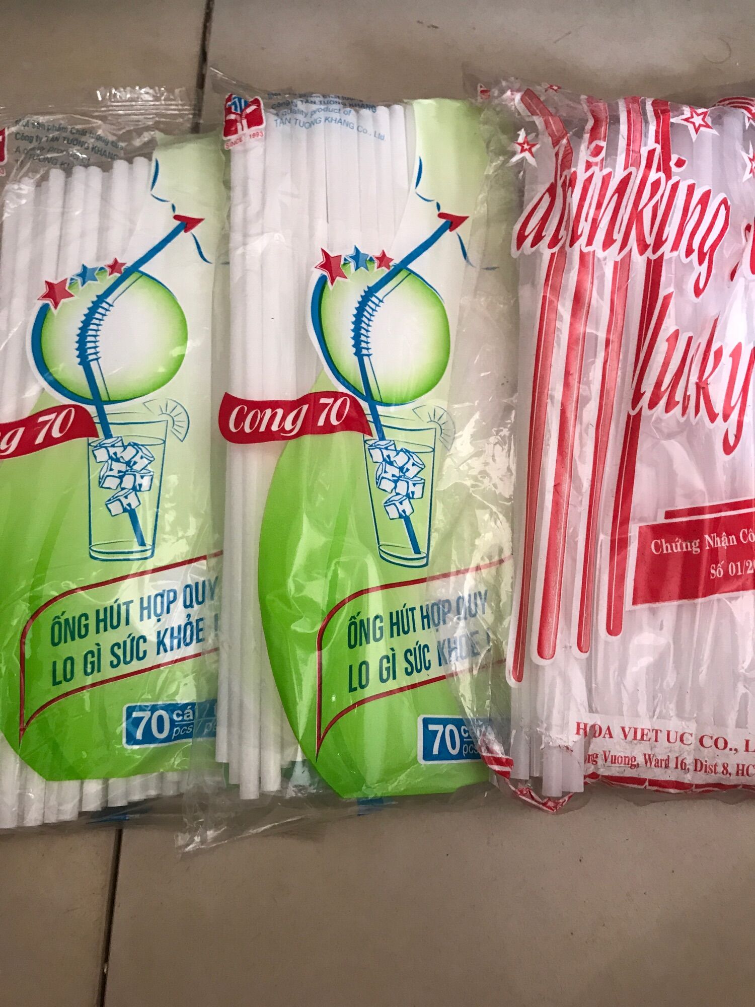 Ống hút cong 1 bịch