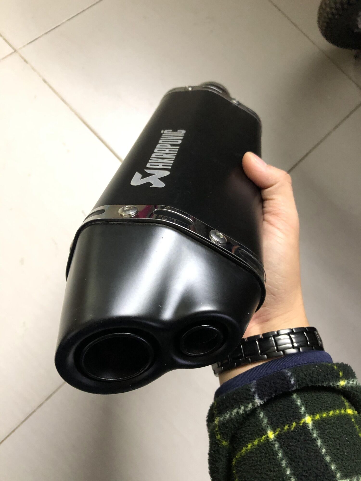 Pô thể thao Akrapovic 2 nòng Full đen