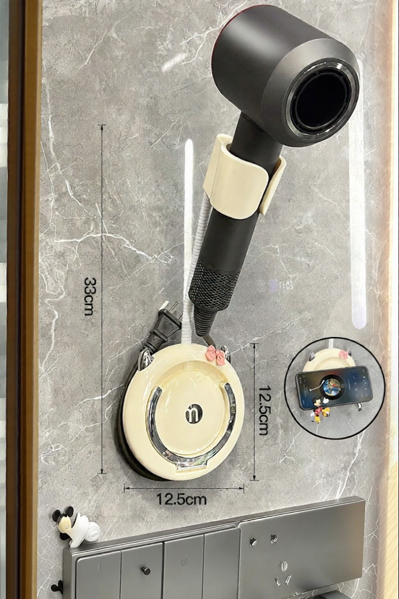 No-drilling Suction Cup Blower Rack - 2