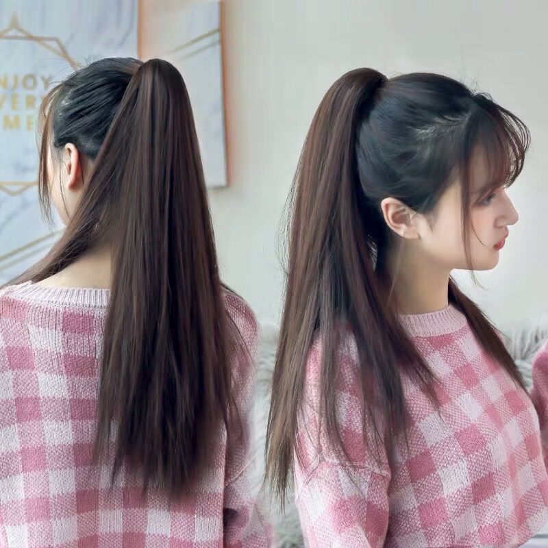 ⭐️ Hình Thật ⭐️ Ngoạm Thẳng Tóc Giả Dài Chất Tơ Cao Cấp