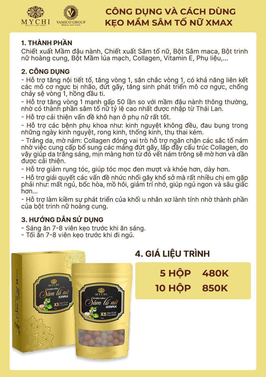 5 Hộp Kẹo Mầm Lúa Mạch Gold Thảo Mộc 37 Tặng Size Vòng 1 Đẹp Da Tăng nội tiết tố nữ