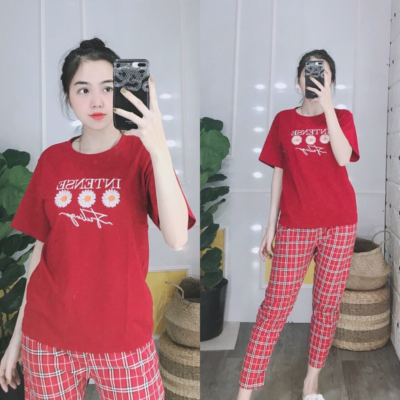 Set bộ, đồ bộ dài mặc nhà thun cotton dễ thương